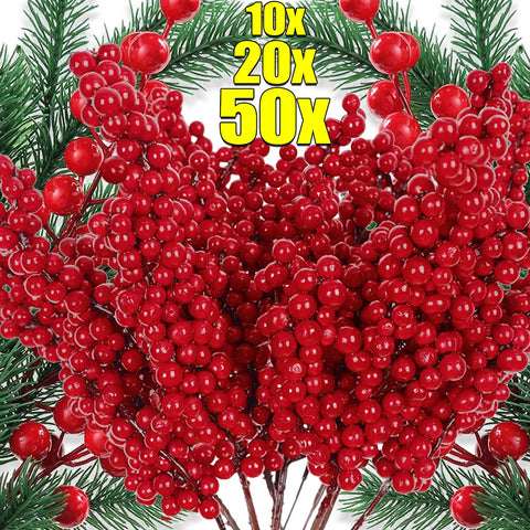 Simulation Red Berry Artificial Christmas Wealth Fruit Branches