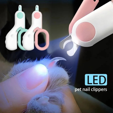 Professional Pet Nail Clipper with LED Light – Claw Grooming Scissors for Cats & Small Dogs